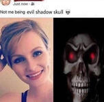 evil shadow skull